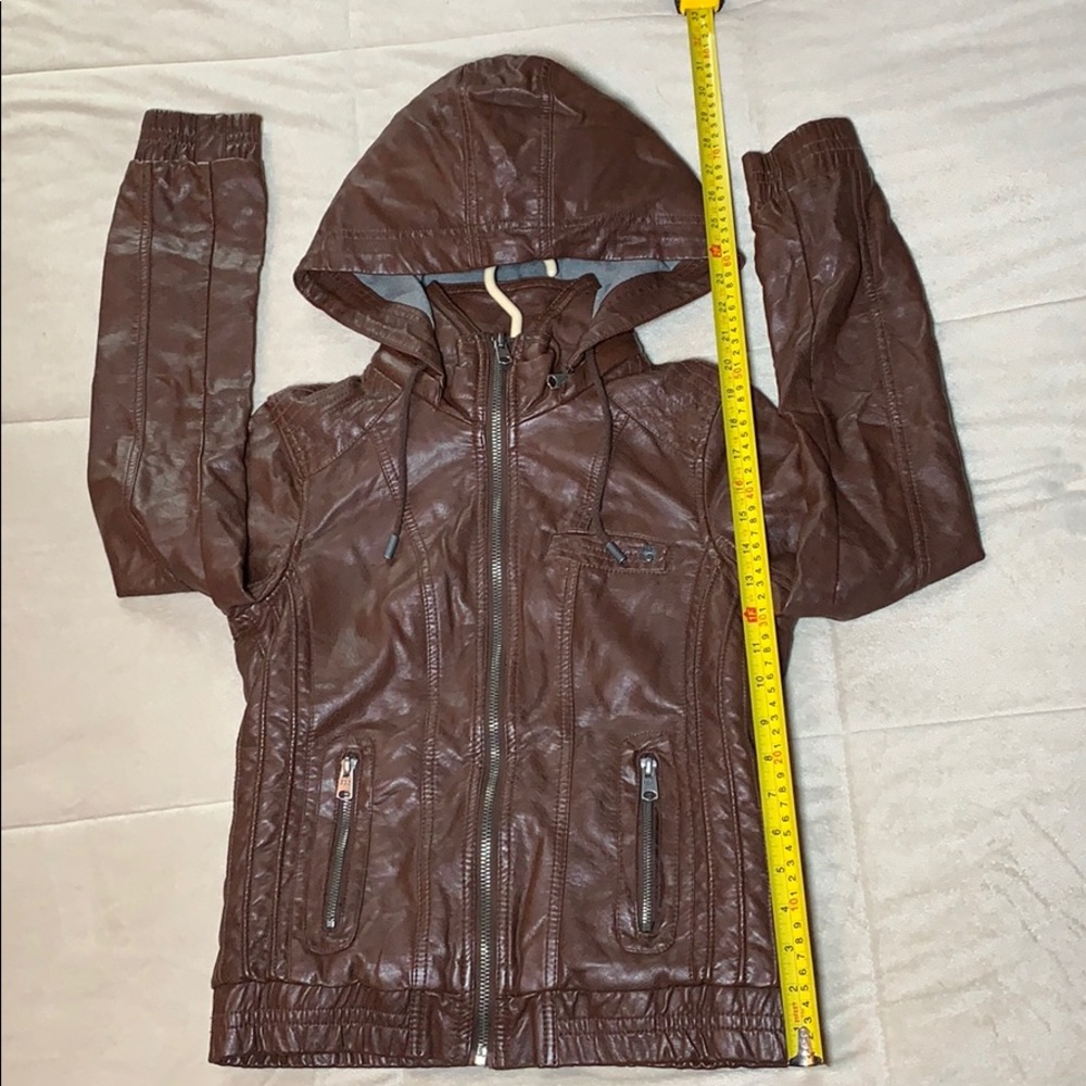 Garage faux leather jacket